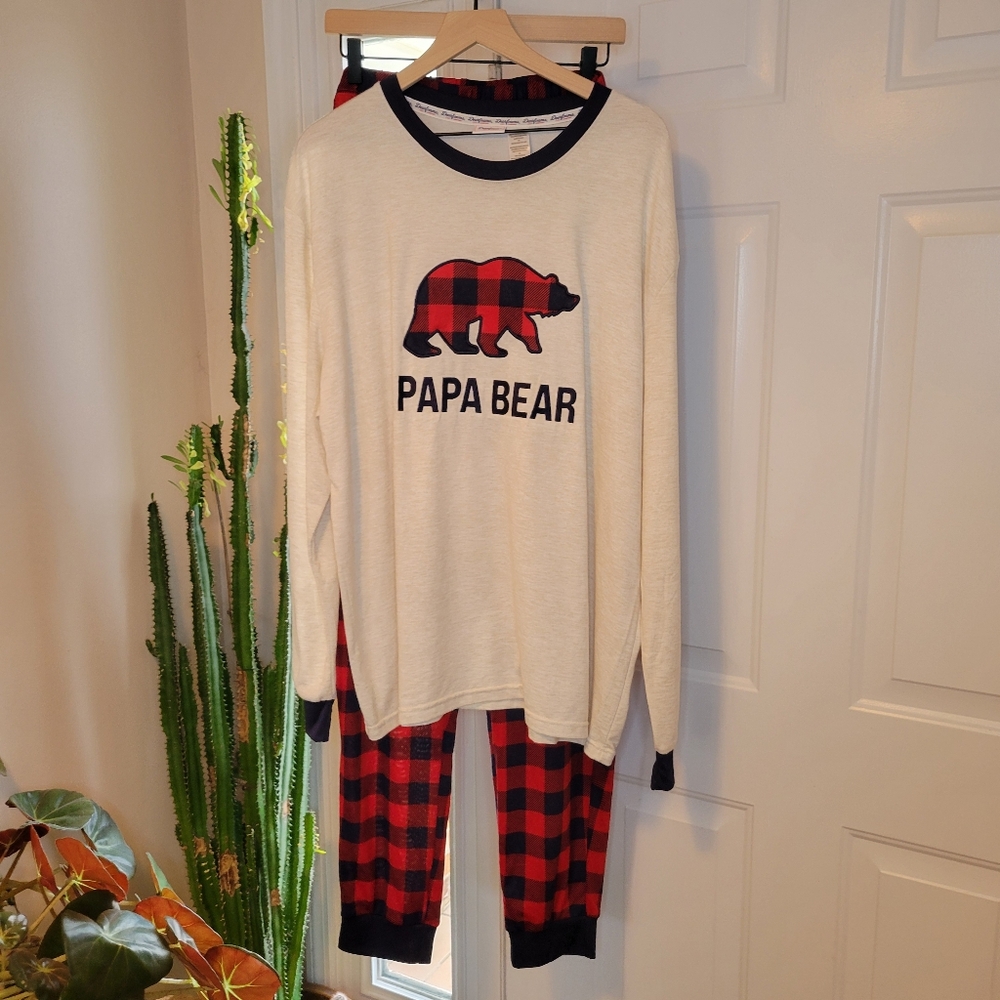 NWT Dearfoams Cozy Comfort "Papa Bear" Two Piece Set, Size Mens 2XL‎